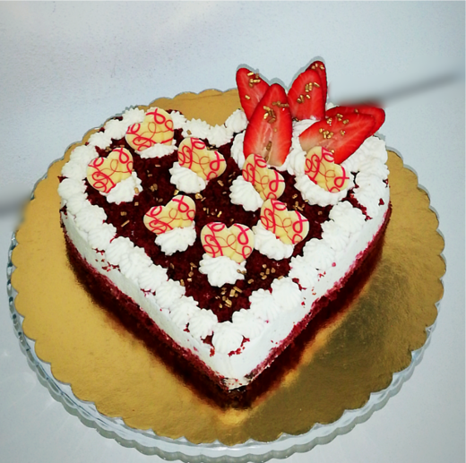 přání_234-Valentýnský dort, red velvet s vanilkovým mascar